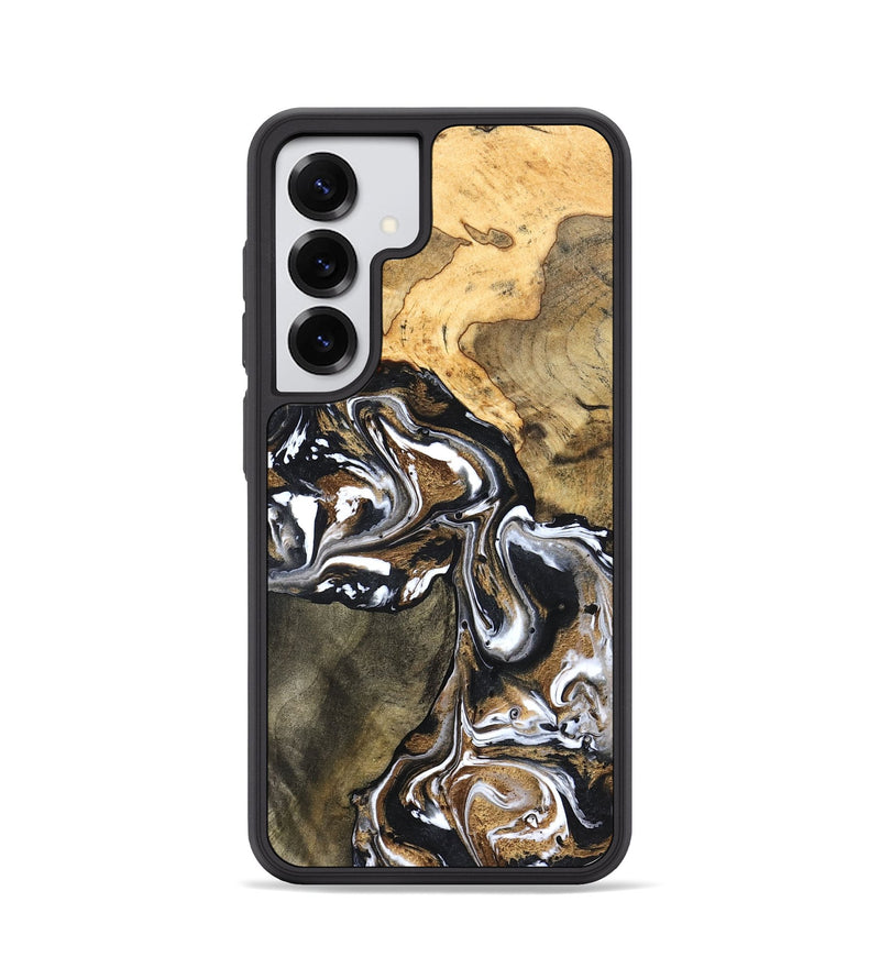 Galaxy S25 Wood Phone Case - Leanna (Black & White, 822804)