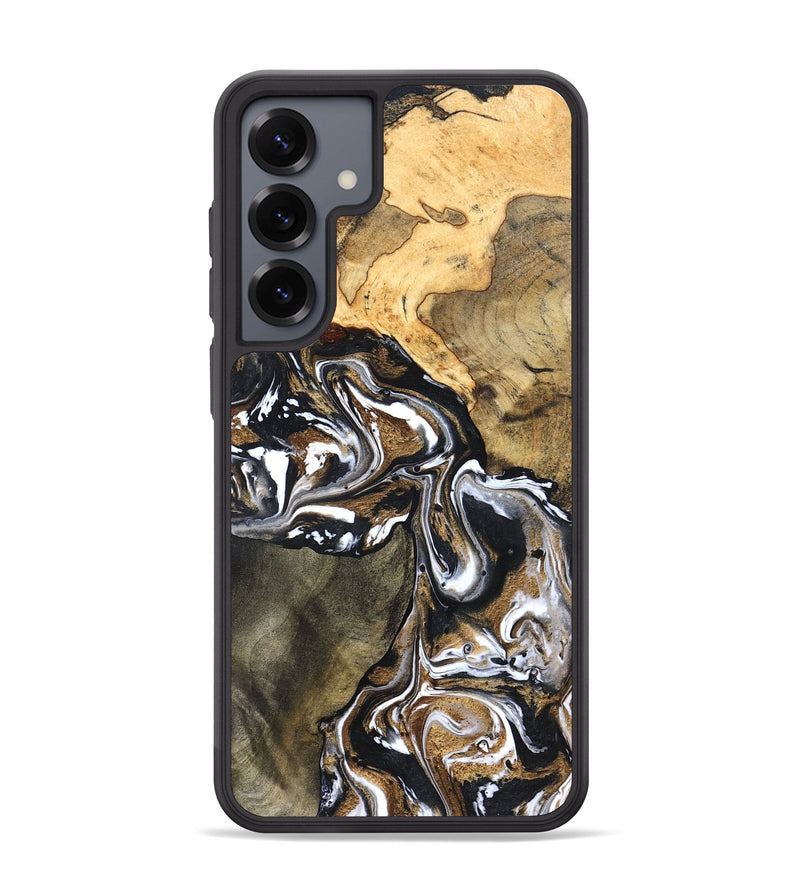 Galaxy S25 Plus Wood Phone Case - Leanna (Black & White, 822804)
