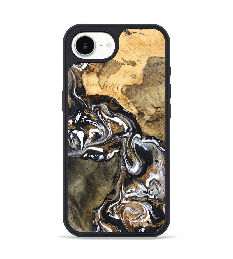 iPhone 16e Wood Phone Case - Leanna (Black & White, 822804)