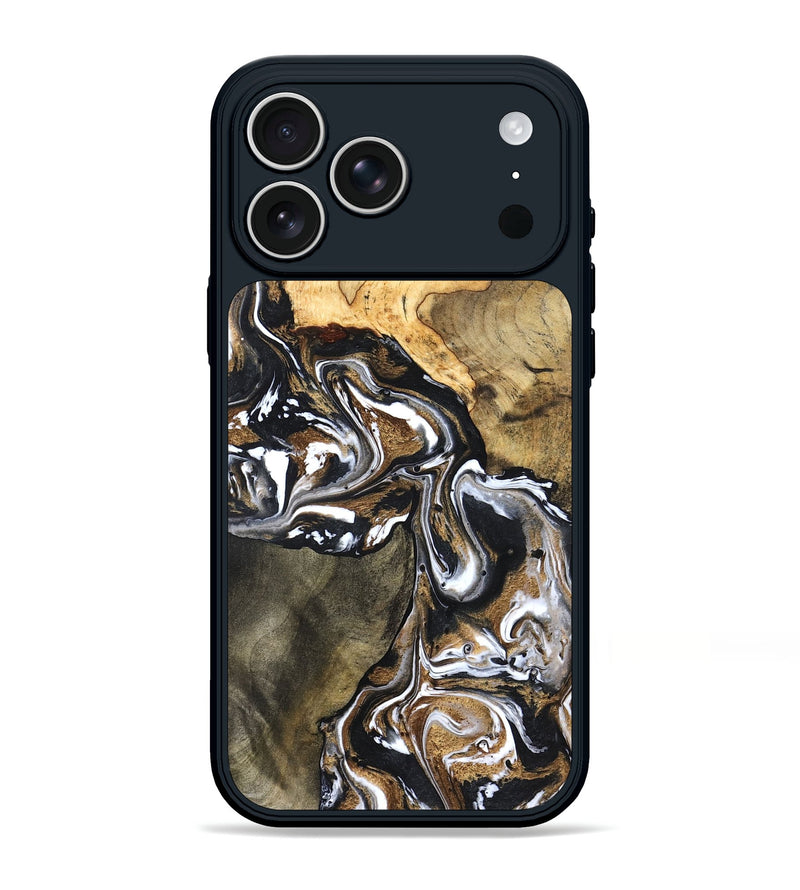 iPhone 17 Pro Max Wood Phone Case - Leanna (Black & White, 822804)