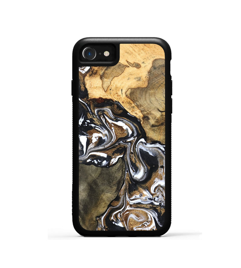 iPhone SE Wood Phone Case - Leanna (Black & White, 822804)