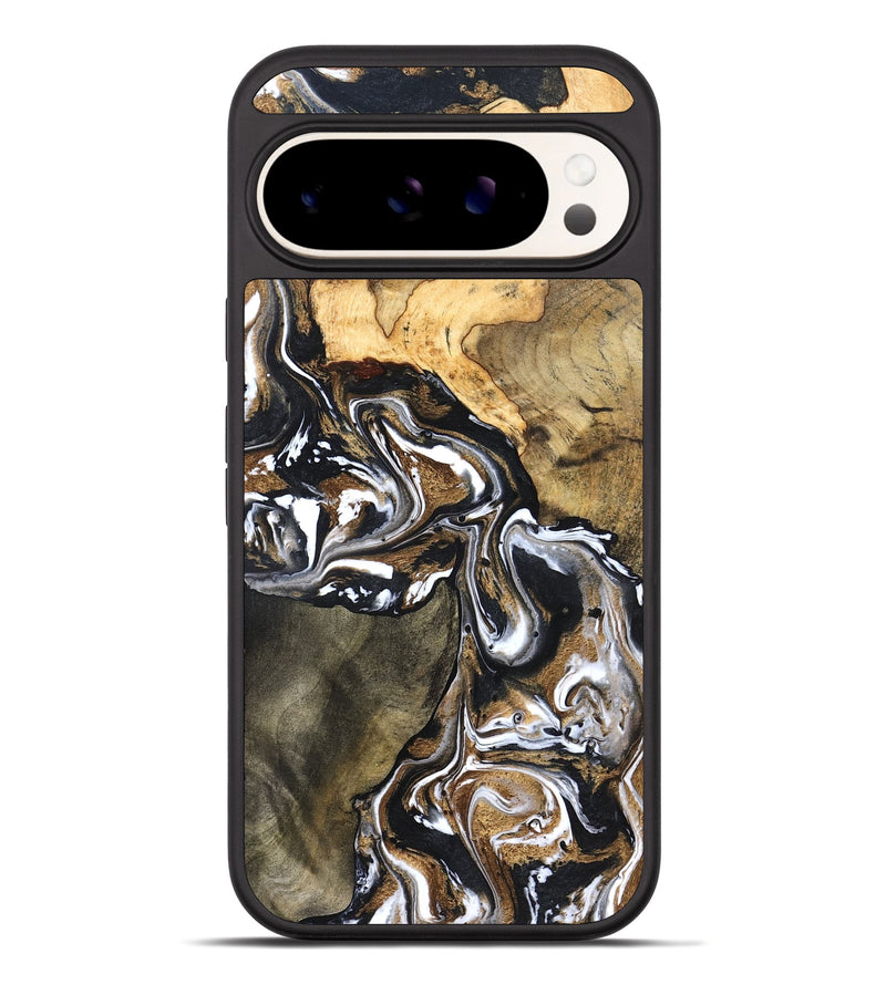 Pixel 10 Pro XL Wood Phone Case - Leanna (Black & White, 822804)