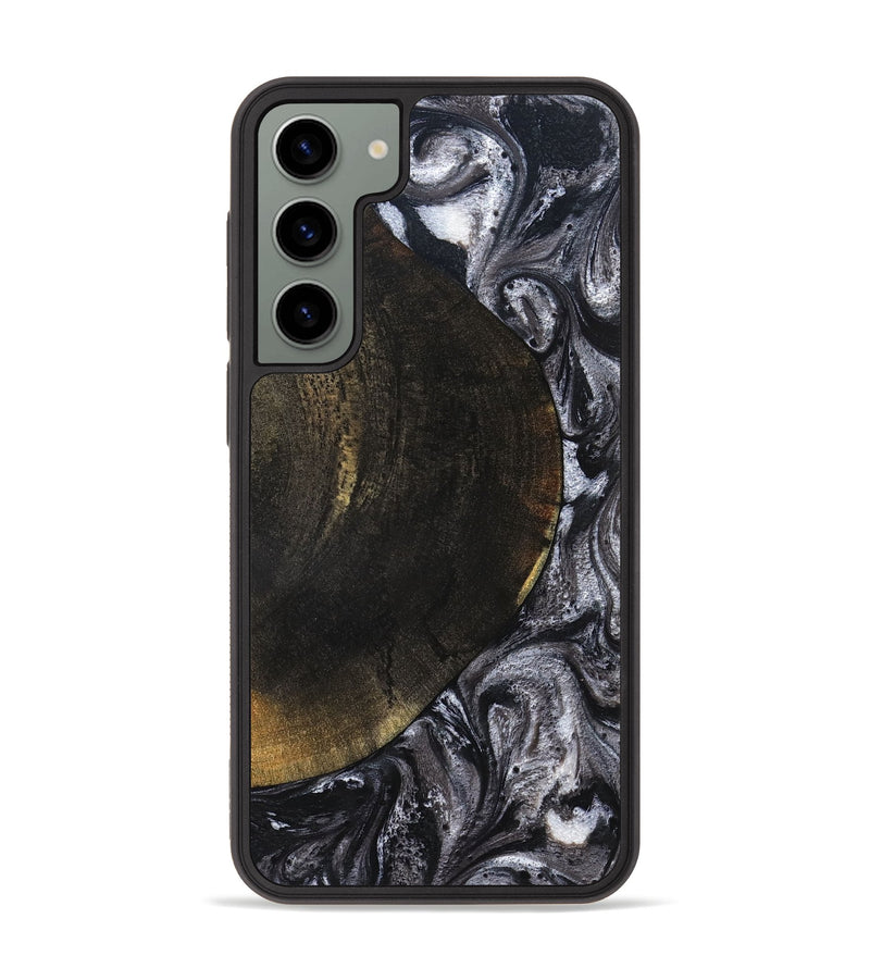 Galaxy S23 Plus Wood Phone Case - Myrtis (Black & White, 822805)