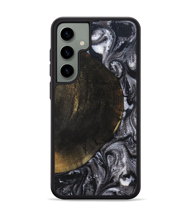 Galaxy S24 Plus Wood Phone Case - Myrtis (Black & White, 822805)