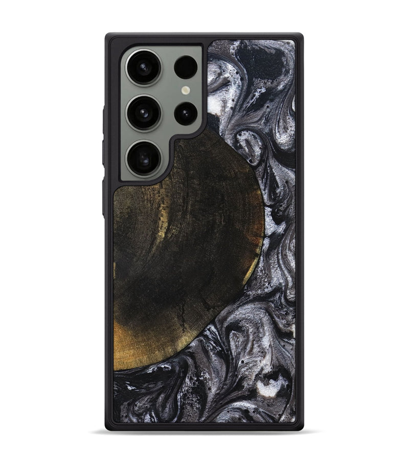 Galaxy S24 Ultra Wood Phone Case - Myrtis (Black & White, 822805)