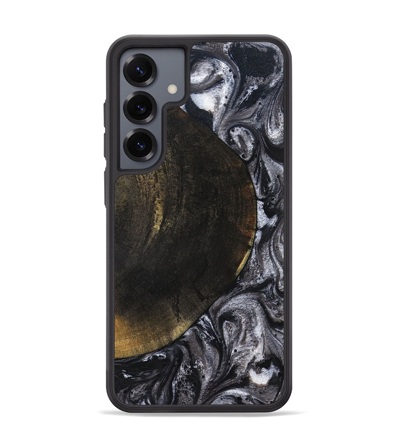 Galaxy S25 Plus Wood Phone Case - Myrtis (Black & White, 822805)