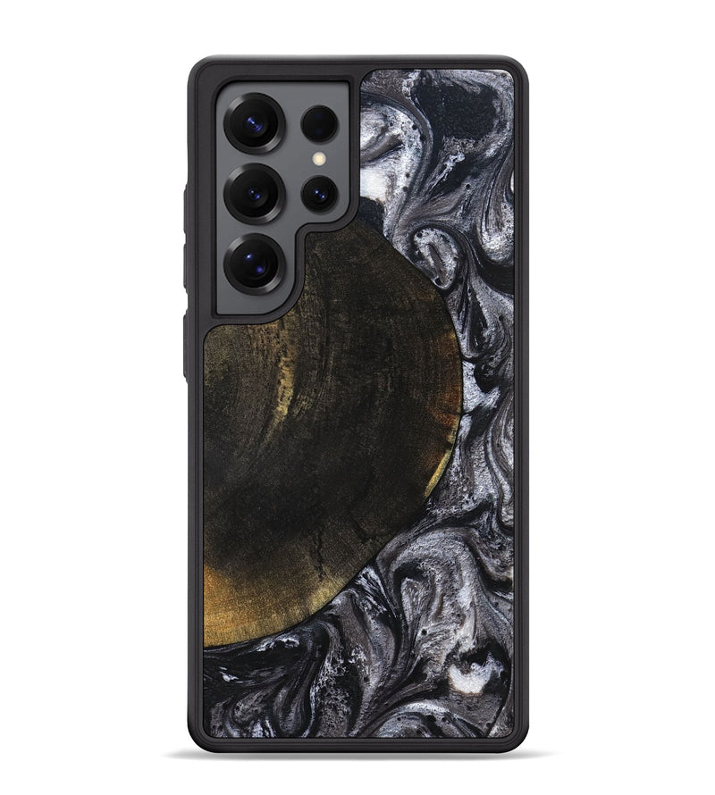 Galaxy S25 Ultra Wood Phone Case - Myrtis (Black & White, 822805)