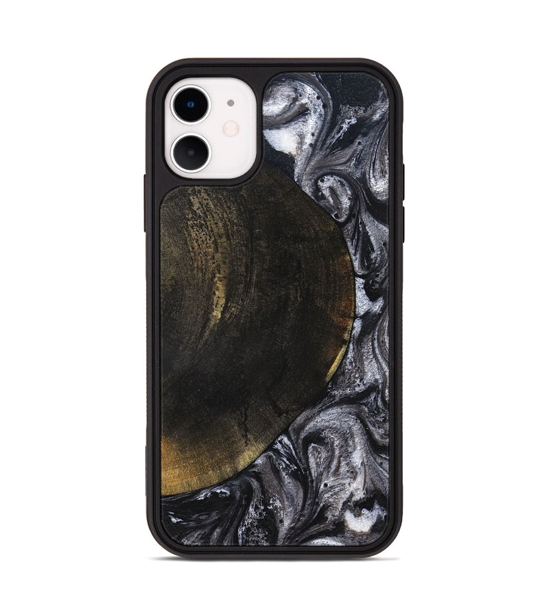 iPhone 11 Wood Phone Case - Myrtis (Black & White, 822805)