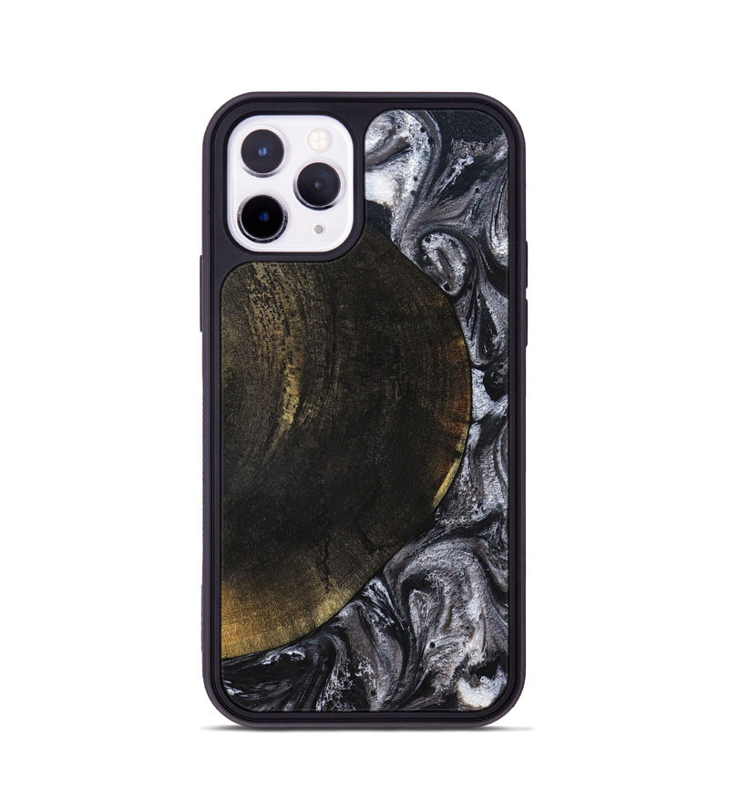 iPhone 11 Pro Wood Phone Case - Myrtis (Black & White, 822805)