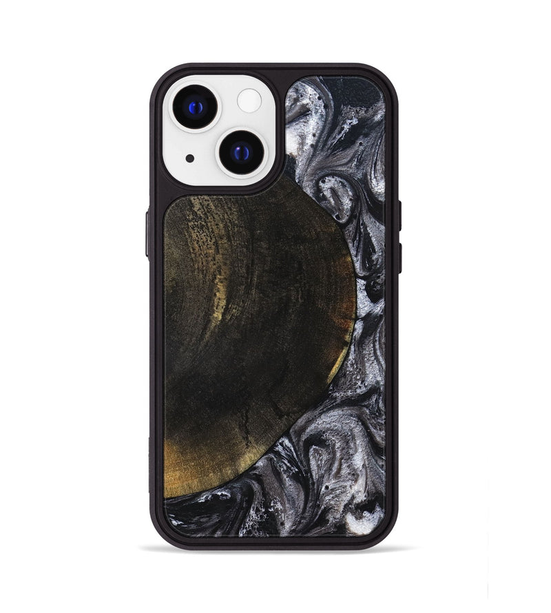 iPhone 13 Wood Phone Case - Myrtis (Black & White, 822805)