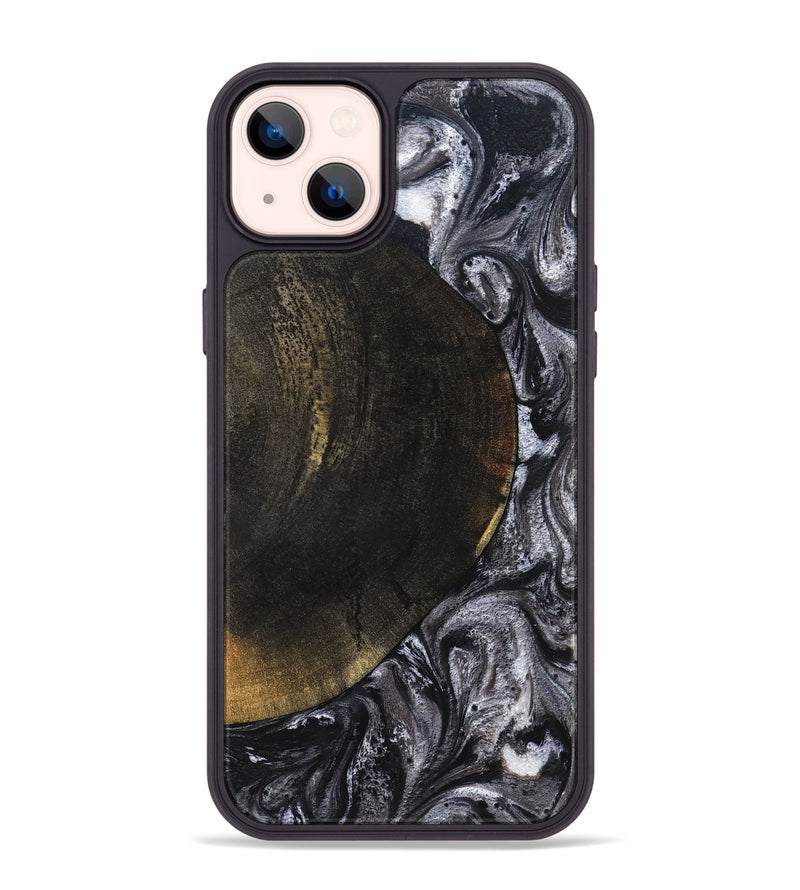 iPhone 14 Plus Wood Phone Case - Myrtis (Black & White, 822805)