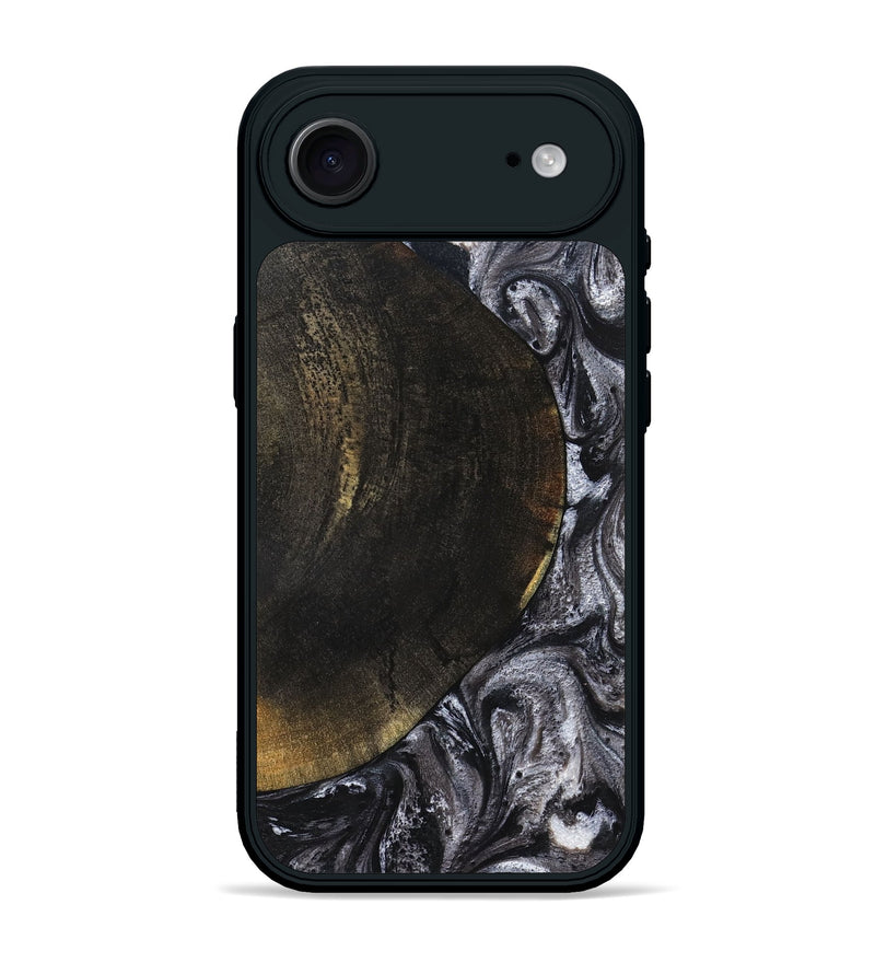 iPhone 17 Air Wood Phone Case - Myrtis (Black & White, 822805)
