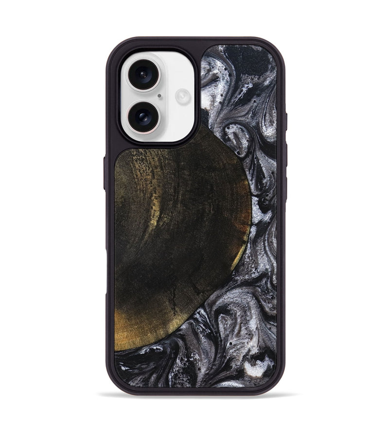 iPhone 17 Wood Phone Case - Myrtis (Black & White, 822805)