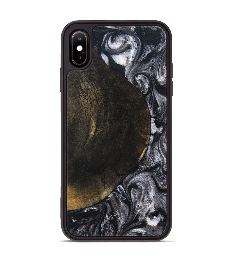 iPhone Xs Max Wood Phone Case - Myrtis (Black & White, 822805)