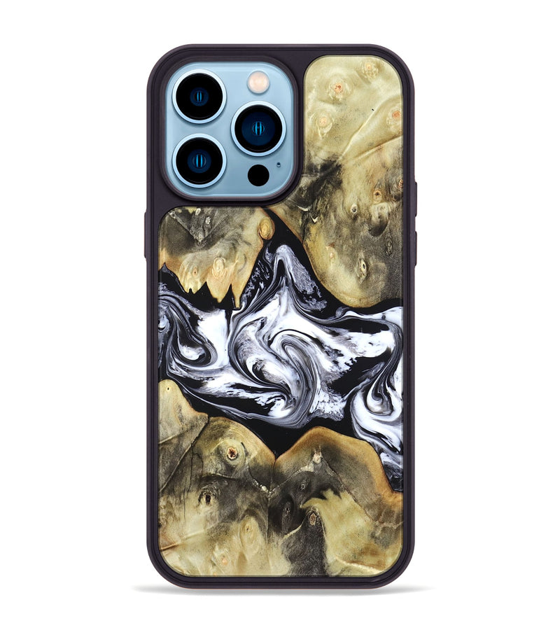 iPhone 14 Pro Max Wood Phone Case - Jameson (Black & White, 822807)