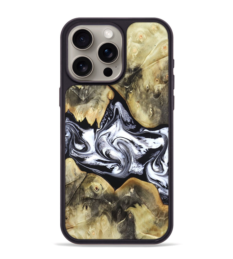 iPhone 15 Pro Max Wood Phone Case - Jameson (Black & White, 822807)