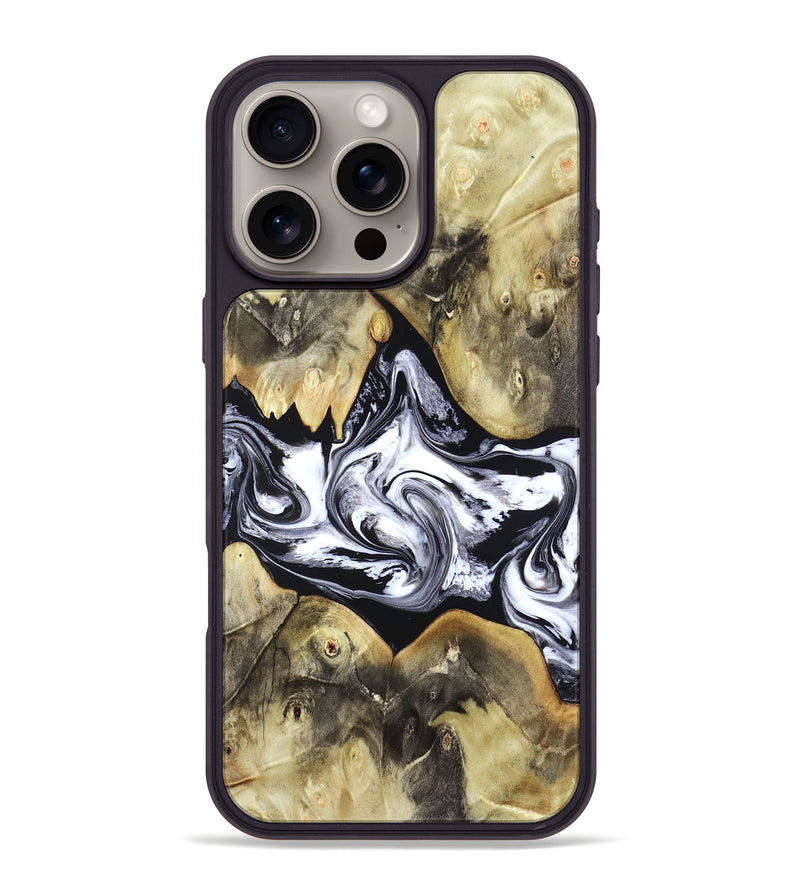 iPhone 16 Pro Max Wood Phone Case - Jameson (Black & White, 822807)