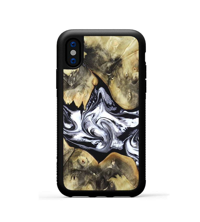 iPhone Xs Wood Phone Case - Jameson (Black & White, 822807)