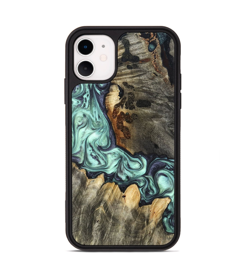 iPhone 11 Wood Phone Case - Rudy (Green, 822814)