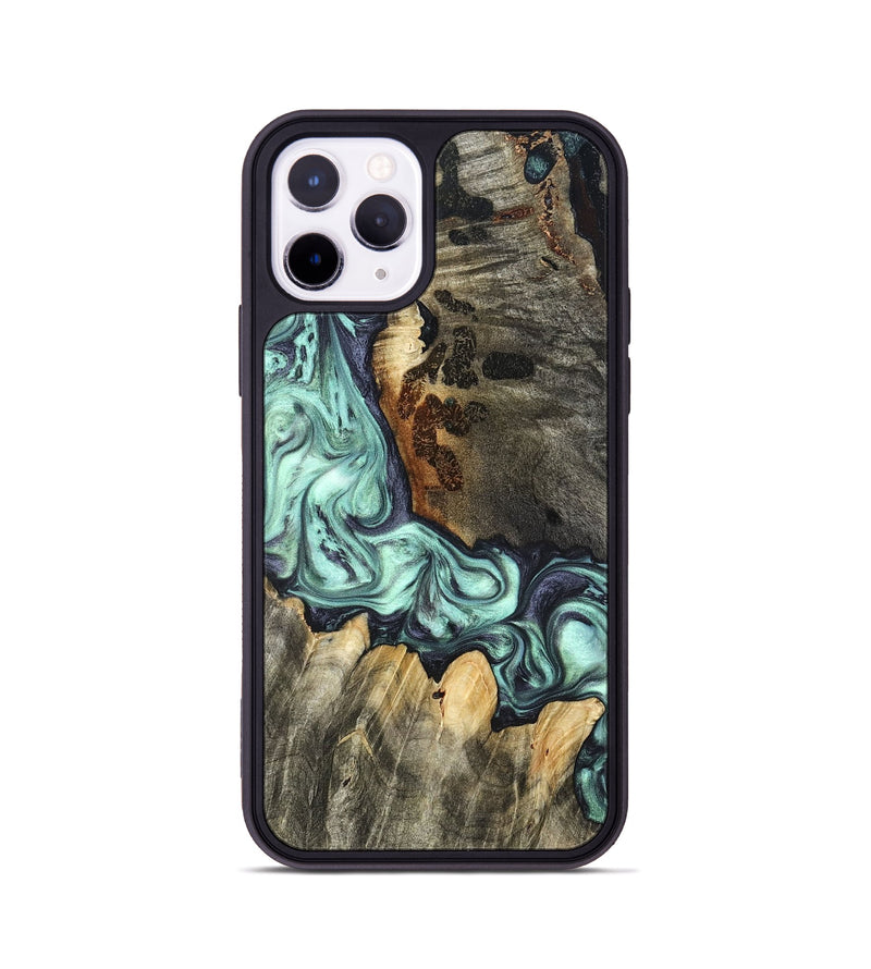 iPhone 11 Pro Wood Phone Case - Rudy (Green, 822814)