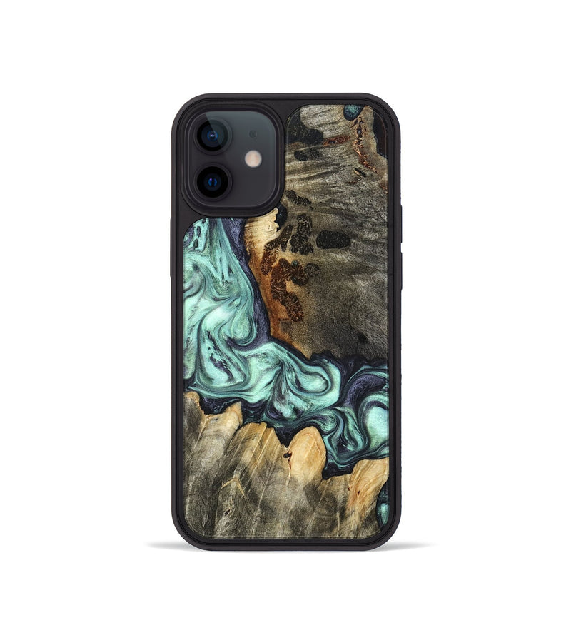 iPhone 12 mini Wood Phone Case - Rudy (Green, 822814)