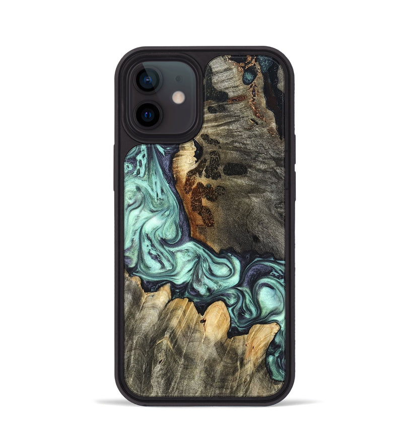 iPhone 12 Wood Phone Case - Rudy (Green, 822814)