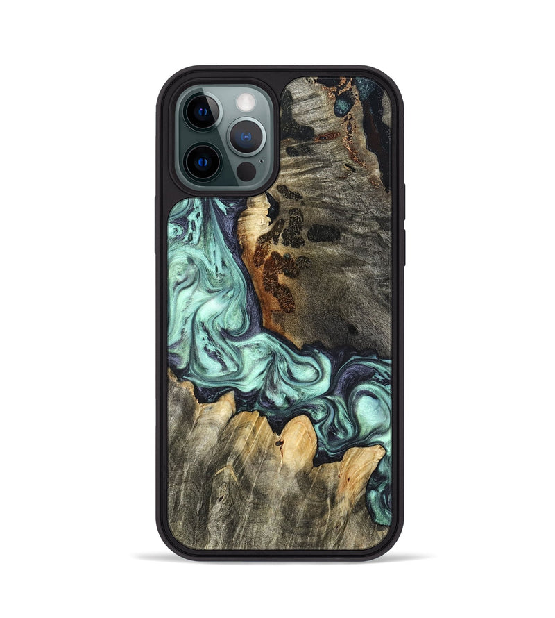 iPhone 12 Pro Wood Phone Case - Rudy (Green, 822814)