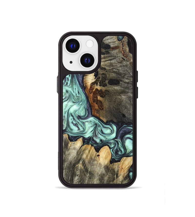 iPhone 13 mini Wood Phone Case - Rudy (Green, 822814)
