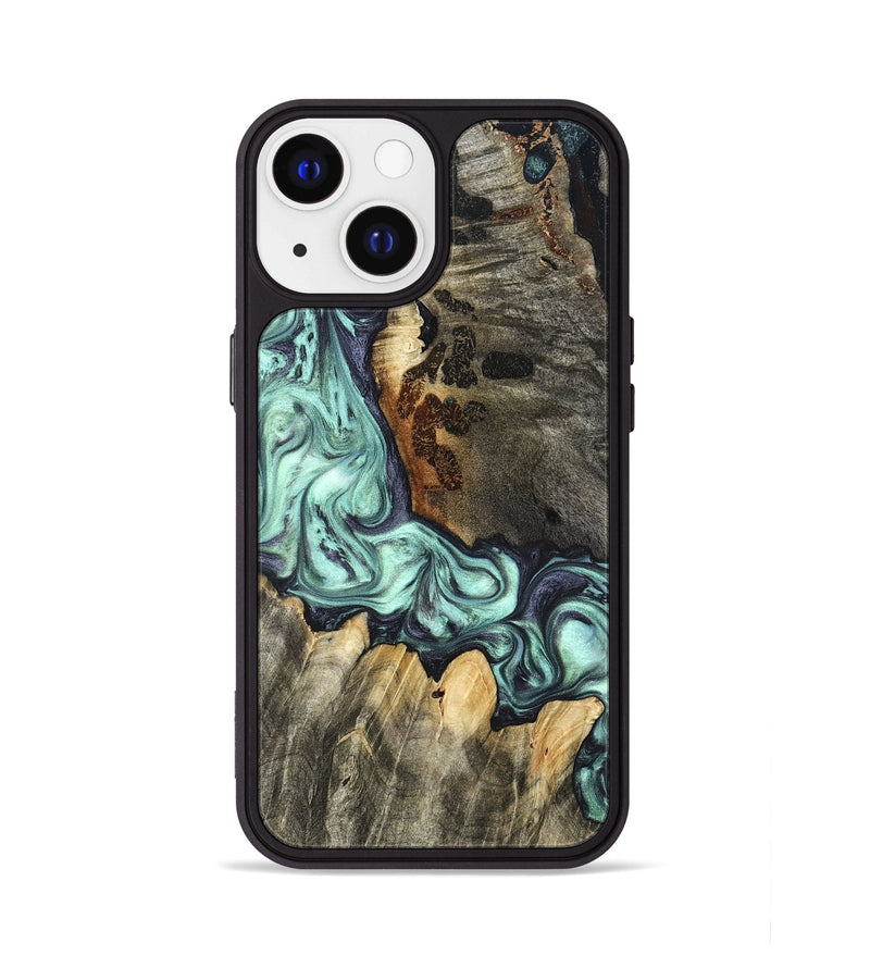 iPhone 13 Wood Phone Case - Rudy (Green, 822814)
