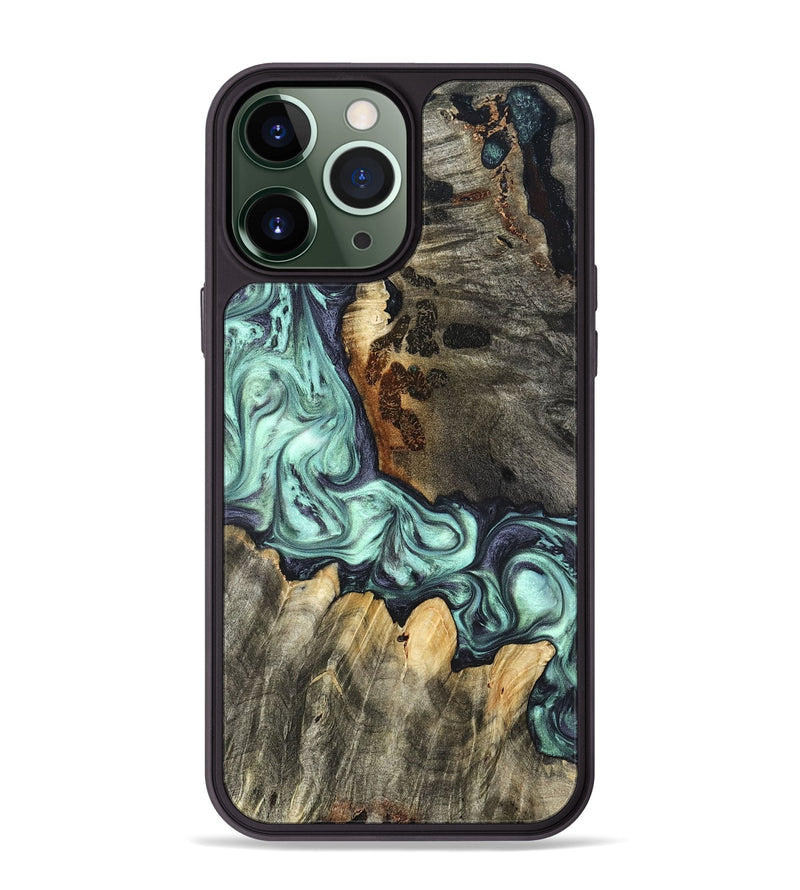 iPhone 13 Pro Max Wood Phone Case - Rudy (Green, 822814)