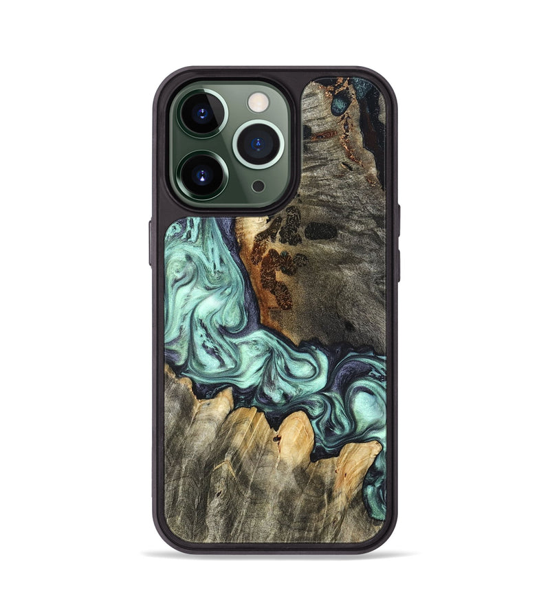 iPhone 13 Pro Wood Phone Case - Rudy (Green, 822814)