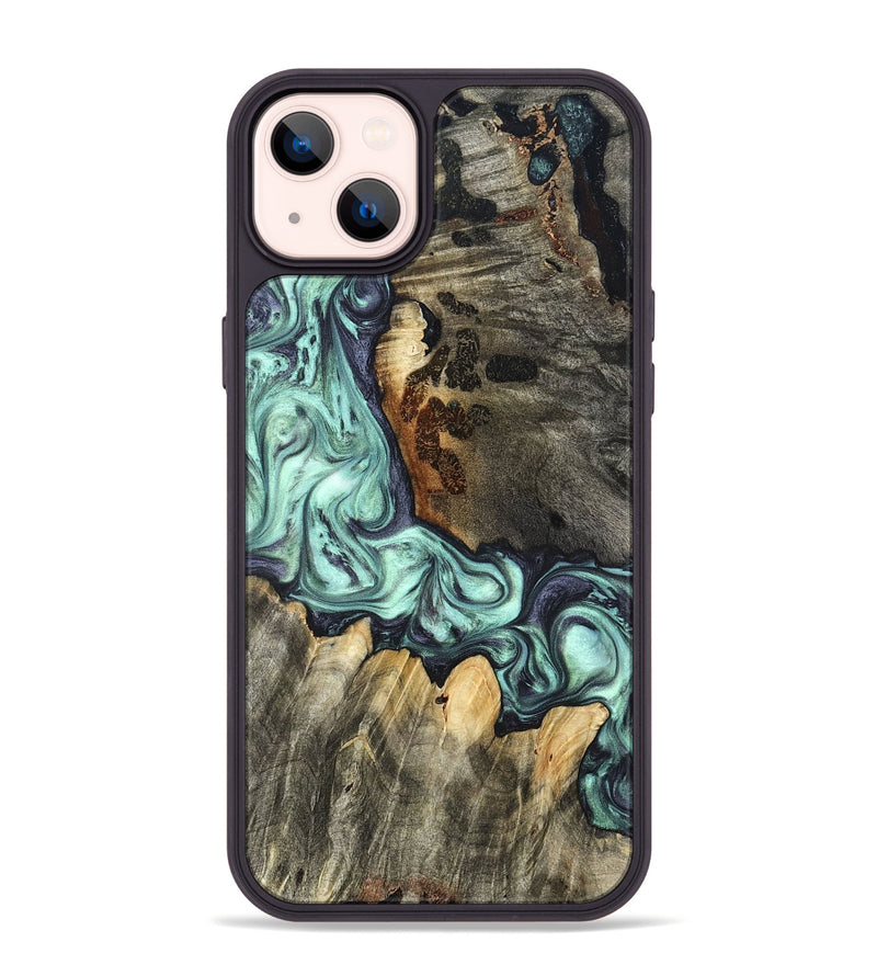 iPhone 14 Plus Wood Phone Case - Rudy (Green, 822814)