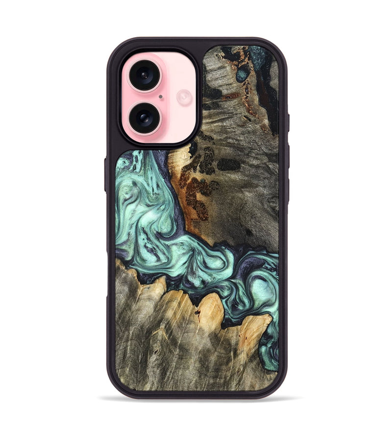 iPhone 16 Wood Phone Case - Rudy (Green, 822814)