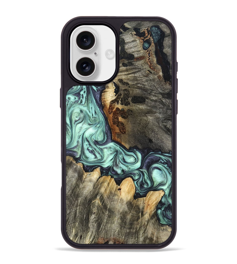 iPhone 16 Plus Wood Phone Case - Rudy (Green, 822814)