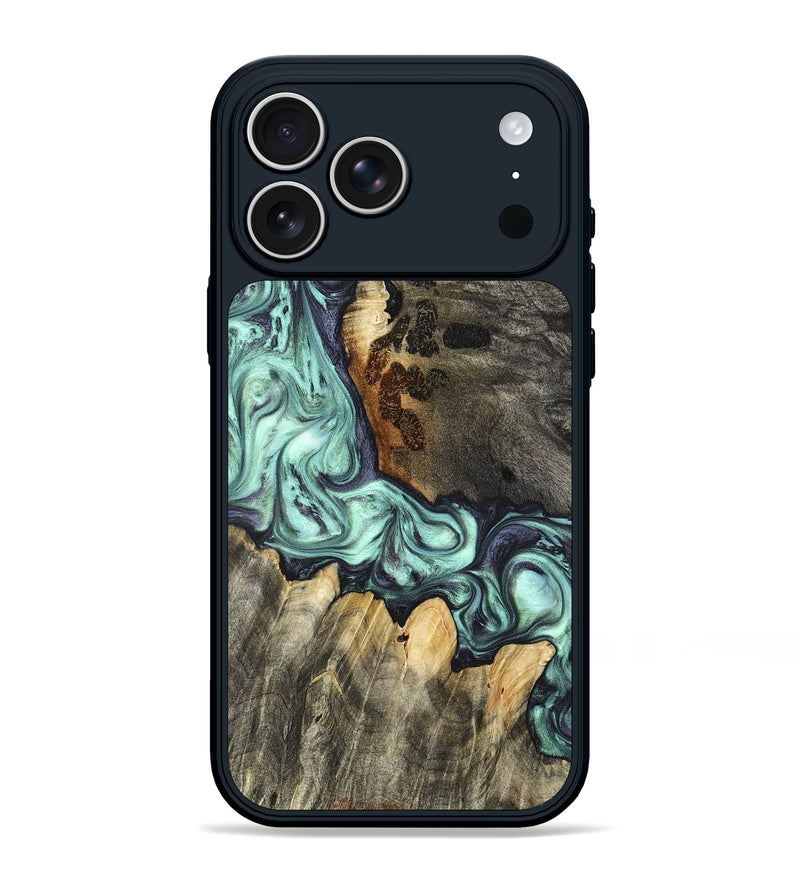 iPhone 17 Pro Max Wood Phone Case - Rudy (Green, 822814)