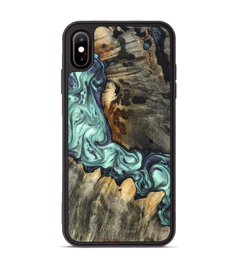 iPhone Xs Max Wood Phone Case - Rudy (Green, 822814)