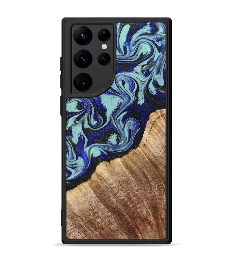 Galaxy S22 Ultra Wood Phone Case - Lavon (Blue, 822818)