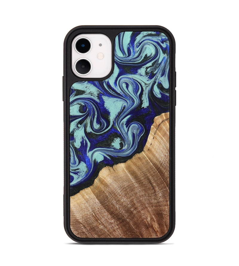 iPhone 11 Wood Phone Case - Lavon (Blue, 822818)