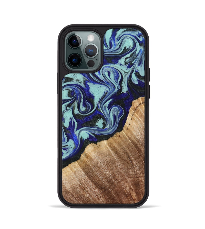 iPhone 12 Pro Wood Phone Case - Lavon (Blue, 822818)