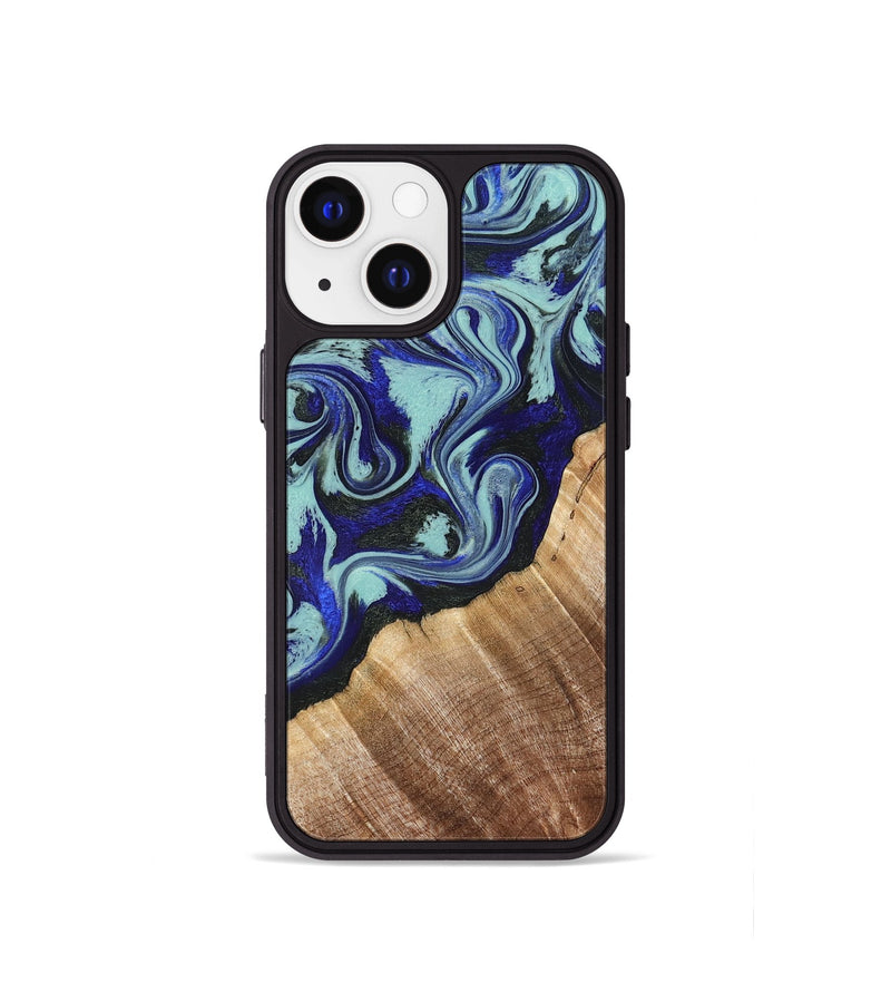 iPhone 13 mini Wood Phone Case - Lavon (Blue, 822818)