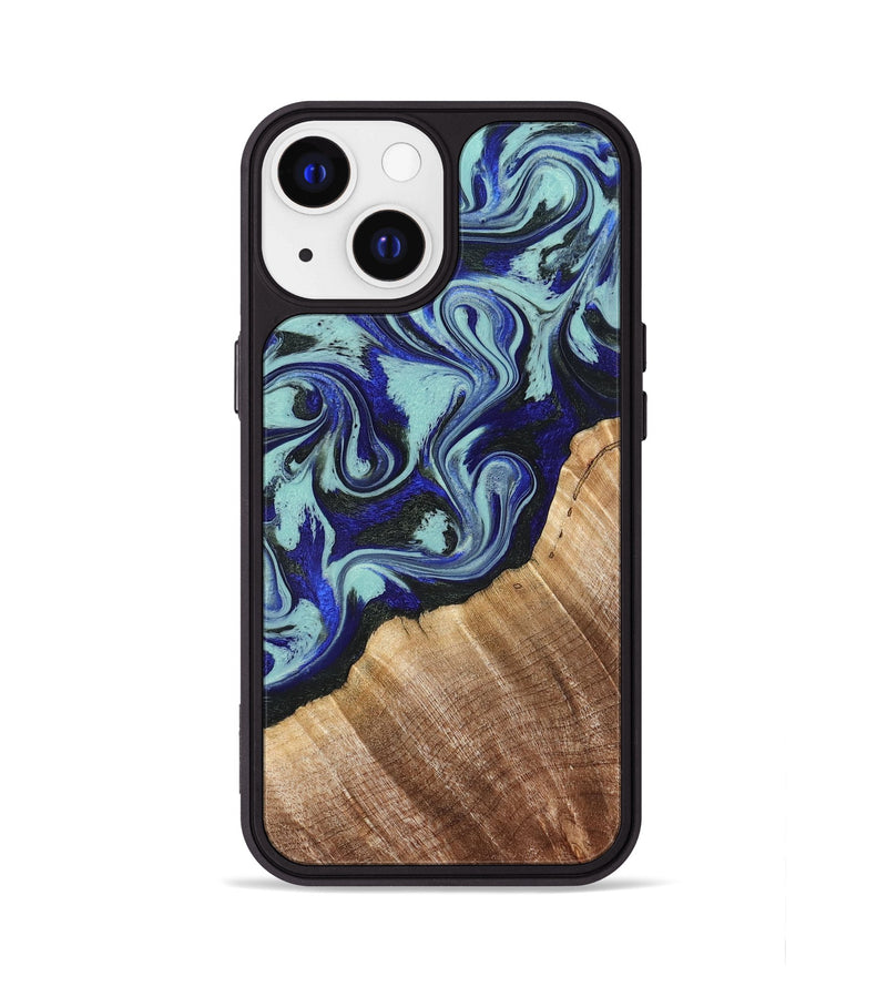 iPhone 13 Wood Phone Case - Lavon (Blue, 822818)