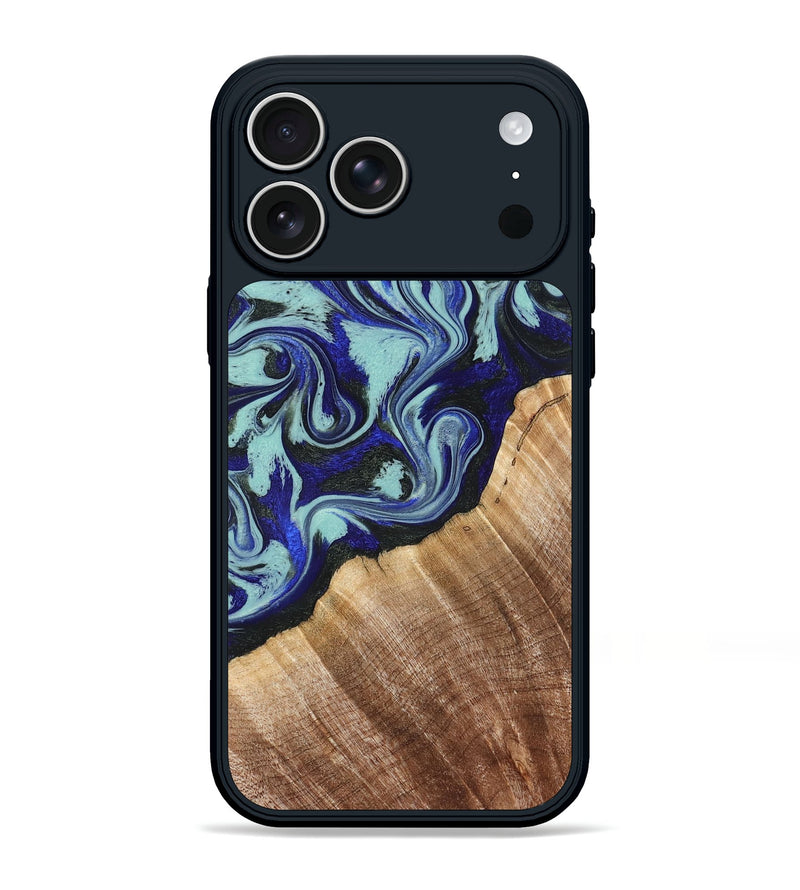 iPhone 17 Pro Max Wood Phone Case - Lavon (Blue, 822818)