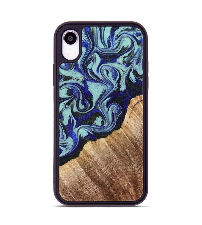 iPhone Xr Wood Phone Case - Lavon (Blue, 822818)