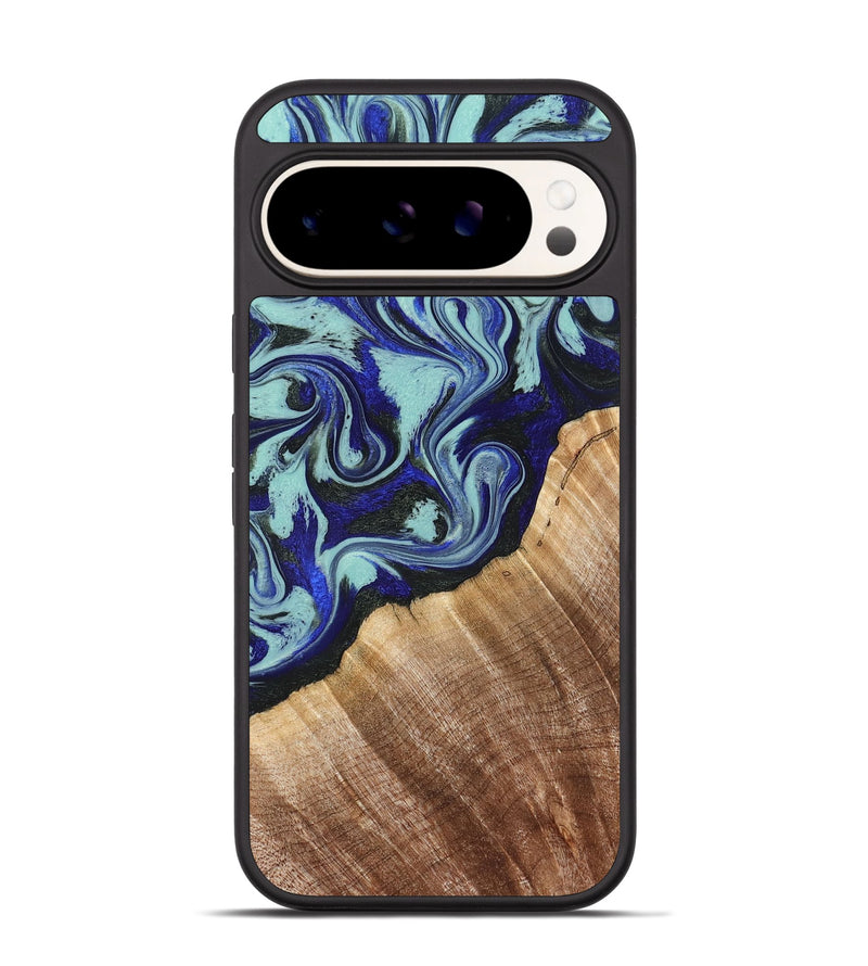 Pixel 9 Wood Phone Case - Lavon (Blue, 822818)