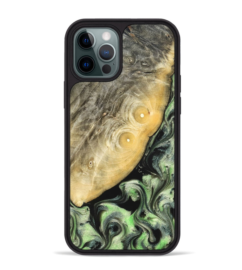iPhone 12 Pro Max Wood Phone Case - Irving (Green, 822819)