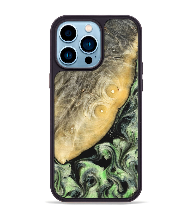 iPhone 14 Pro Max Wood Phone Case - Irving (Green, 822819)