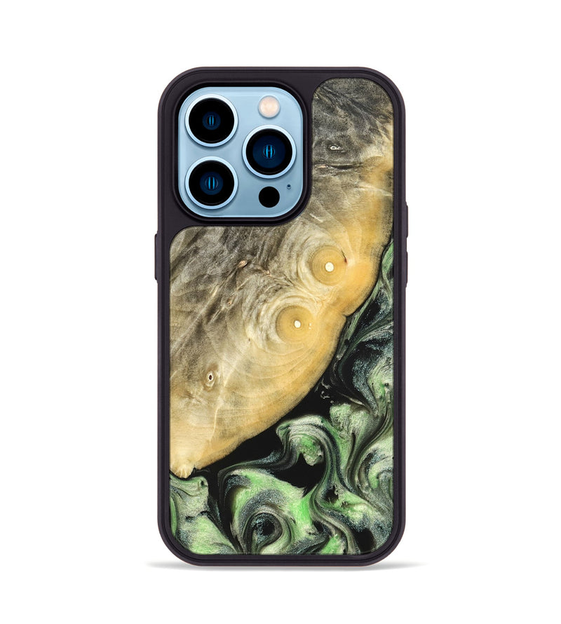iPhone 14 Pro Wood Phone Case - Irving (Green, 822819)