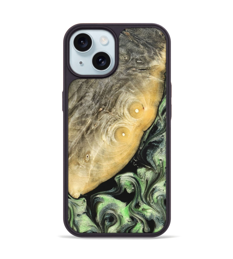 iPhone 15 Wood Phone Case - Irving (Green, 822819)