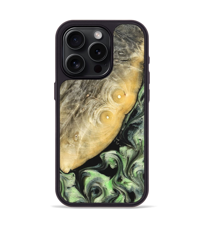 iPhone 15 Pro Wood Phone Case - Irving (Green, 822819)