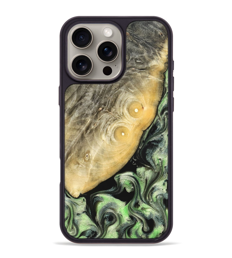 iPhone 16 Pro Max Wood Phone Case - Irving (Green, 822819)